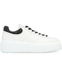 Hogan - Gestreifte Low-Top-Sneaker Mit Ledereinsatz - Lyst
