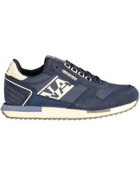 Napapijri - Sneaker blu in poliestere con lacci e logo - Lyst