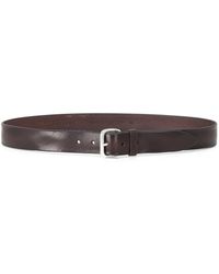 Orciani - Accessoires ,Bruin ,Leer Gladde Leren Riem - Lyst