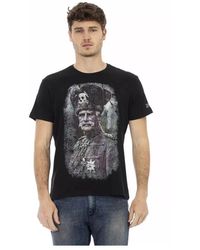 Trussardi - Tops ,Zwart ,Katoen Zwarte Katoenen T-Shirt - Lyst