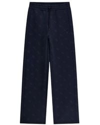 Guess - Broeken ,Blauw ,Polyester Calista 4G Wide Leg Pants - Lyst