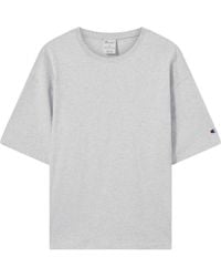 Champion - Tops ,Grijs ,Katoen T-Shirt Cotone - Lyst