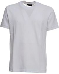 Fay - Tops ,Wit ,Katoen Piquet Katoenen T-Shirt - Lyst