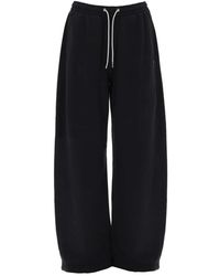 Alexander Wang - Broeken ,Zwart ,Mid Rise Sweat Pant W/ Rhinestone Drawcord - Lyst