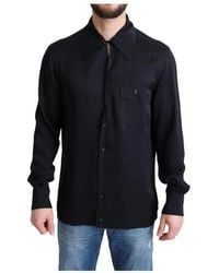Dolce & Gabbana - Elegante Jacquard Zijden Casual Overhemd - Lyst