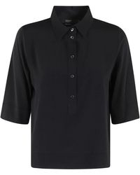 Seventy - Tops ,Zwart ,Katoen Klassieke Polo Gebreide Kleding - Lyst