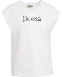 Herno - Tops ,Wit ,T-Shirts - Lyst
