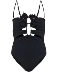 Cult Gaia - Badmode ,Zwart ,Leer Celestine One-Piece Badpak - Lyst