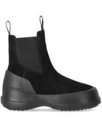 Moon Boot - Schwarze Wildleder Chelsea Stiefel - Lyst