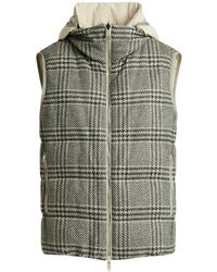 Kiton - Jassen ,Grijs ,Kasjmier Omkeerbaar Zijde Kasjmier Gilet - Lyst