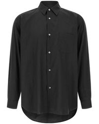 Ssstein - Overhemden ,Zwart ,Katoen Katoen Zijde Oversized Regular Collar Shirt - Lyst