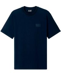 EA7 - Tops ,Blauw ,Lux Identity T-Shirt Van Jersey Met Modalmenging Van - Lyst