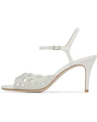 Loriblu - Schoenen ,Wit ,Satijn Sandaal Sieraad - Lyst
