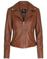 Btfcph - Jassen ,Bruin ,Leer Jacket With Straight Big Zippe Skind 10576 - Lyst