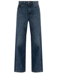Rag & Bone - Jeans ,Blauw ,Katoen Logan Spliced Wide-Leg Jeans - Lyst