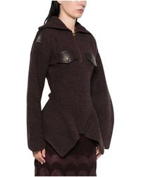 Zimmermann - Truien & Vesten ,Bruin ,Wol Valiant Utility Sweater - Lyst