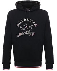 Paul & Shark - Blauwe Katoenen Sweatshirt Gemaakt - Lyst