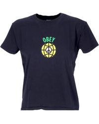 Obey - Vintage Tee Off Zwarte T-Shirt - Lyst