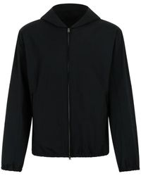 Herno - Jassen ,Zwart ,Lichtgewicht Jas Met Capuchon - Lyst