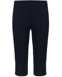 Gucci - Broeken ,Blauw ,Katoen Rib Cotton Jersey Broek Met Web - Lyst