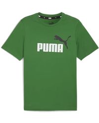 PUMA - T-shirt uomo con logo essential - Lyst