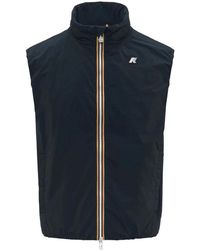 K-Way - Jassen ,Blauw ,Blauwe Diepte Eenvoudige Warme Jas - Lyst