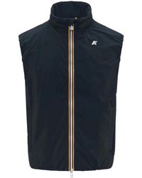 K-Way - Jassen ,Blauw ,Blauwe Diepte Eenvoudige Warme Jas - Lyst