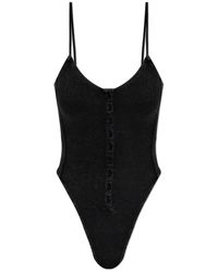 DIESEL - Tops ,Zwart ,T-Ley Bodysuit - Lyst