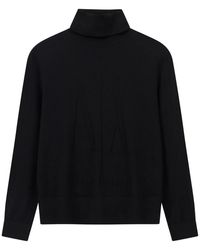 ARMANI EXCHANGE - Truien & Vesten ,Zwart ,Wol Maxi-Logo Pullover - Lyst