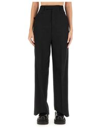 Rick Owens - Pantalones negros de lana - Lyst