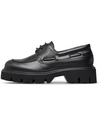 Loriblu - Schwarzer Kalbsleder-Loafer - Lyst