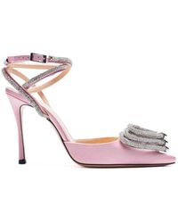 Mach & Mach - Satin-Pumps Mit Doppeltem Schleifen-Detail - Lyst