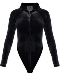 Vetements - Fluwelen Bodysuit Met Capuchon - Lyst