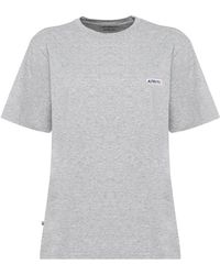 Autry - Tops ,Grijs ,Katoen Grijs Katoenen T-Shirt Met Halve Mouwen En Logo - Lyst