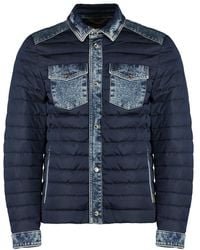 Moorer - Jassen ,Blauw ,Denim Denim Donsjack Met Ganzendons - Lyst