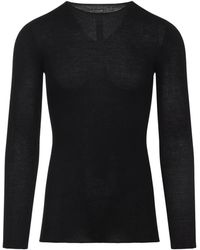 Rick Owens - Wool Ribbed Round Neck Pullover - Lyst