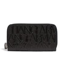 ARMANI EXCHANGE - Accessoires ,Zwart ,Polyester Zwarte Polyester Portemonnee - Lyst