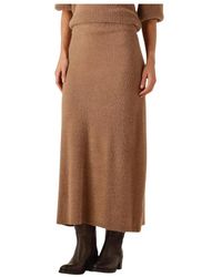 RUBY TUESDAY - Rokken ,Bruin ,Wol Vilette Maxi Rok - Lyst