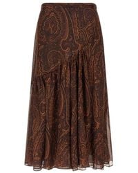 Etro - Midi Skirts - Lyst