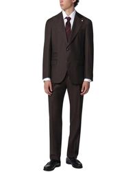 Luigi Bianchi - Kostuums ,Bruin ,Single Breasted Suits - Lyst