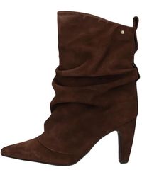 Bronx - Schoenen ,Bruin ,Leer Low Jadey Enkellaarsjes - Lyst