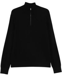 ZEGNA - Hoodies & Sweatvesten ,Zwart ,Kasjmier Knit Zip Jersey - Lyst