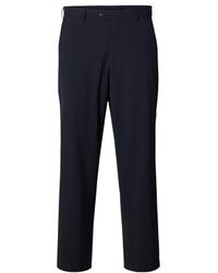 SELECTED - Broeken ,Blauw ,Leer Pantalone Loose Liam Flex - Lyst