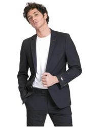 KARL LAGERFELD - Jassen ,Zwart ,Wol Blauw-Zwart Colbert - Lyst
