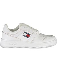 Tommy Hilfiger - Stilvolle weiße schnürsneaker mit kontrastierendem detail - Lyst
