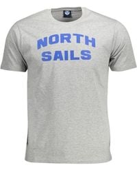 North Sails - Tops ,Grijs ,Katoen Cotton T-Shirt - Lyst