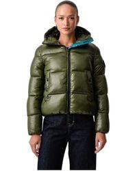 Save The Duck - Jassen ,Groen ,Polyester Biddy Hooded Jacket - Lyst