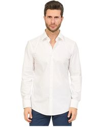 BOSS - Weiße baumwoll klassische hemd slim fit - Lyst