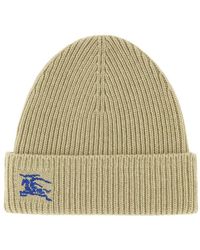 Burberry - Geribbelde Kasjmier Beanie - Lyst
