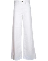 iBlues - Pantalones blancos pierna ancha modelo lira - Lyst